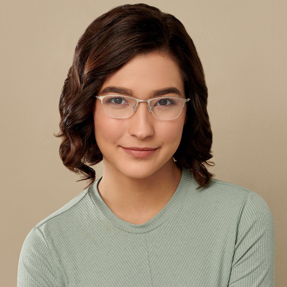 Half Rim Eyeglasses-Frame Cat Eye--EG Half Rim Eyeglasses-Frame Cat Eye--EG