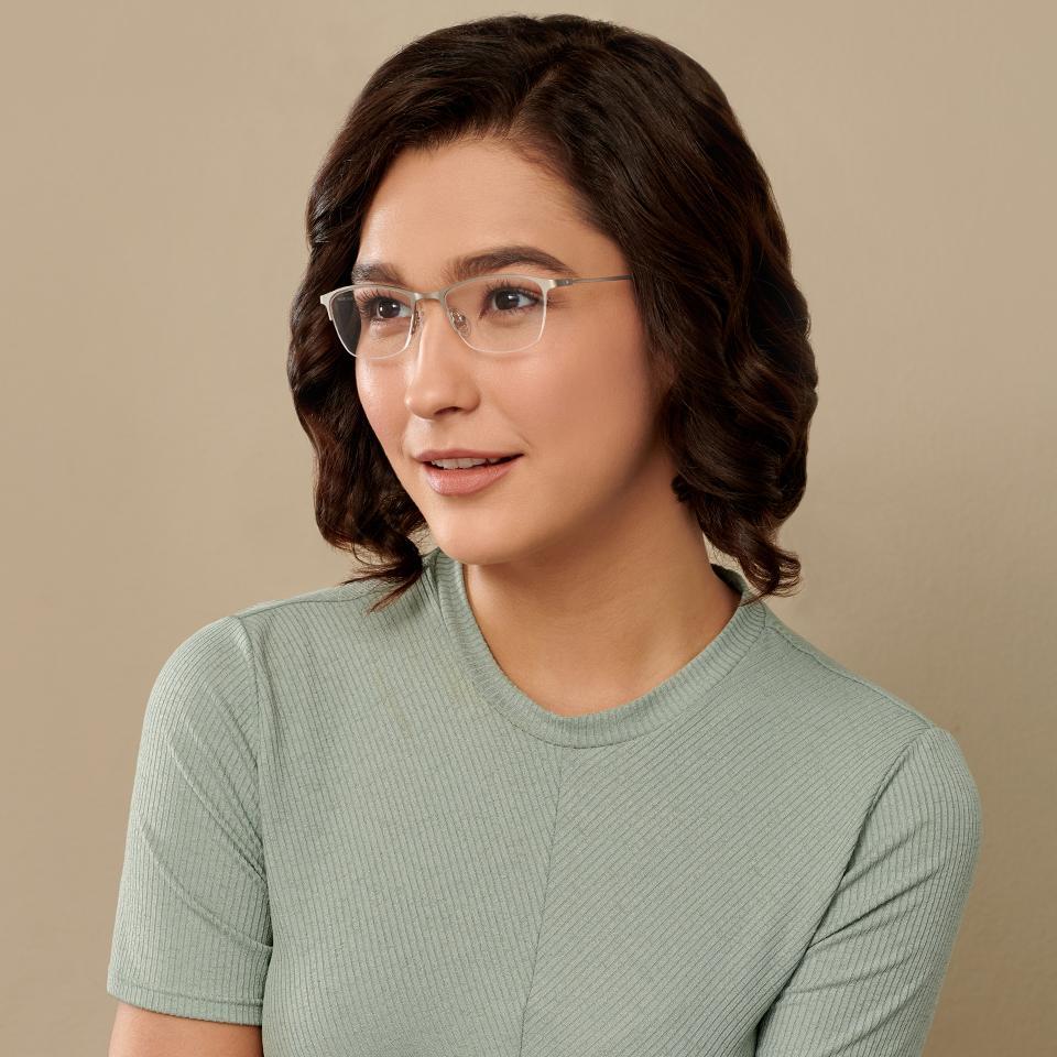 Half Rim Eyeglasses-Frame Cat Eye--EG Half Rim Eyeglasses-Frame Cat Eye--EG