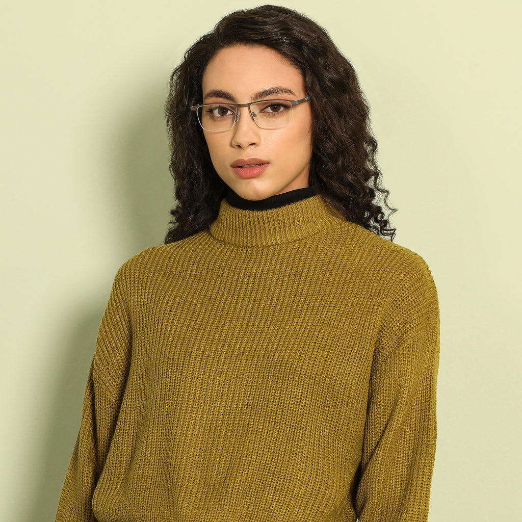 Half Rim Eyeglasses-Frame Rectangle--EG Half Rim Eyeglasses-Frame Rectangle--EG