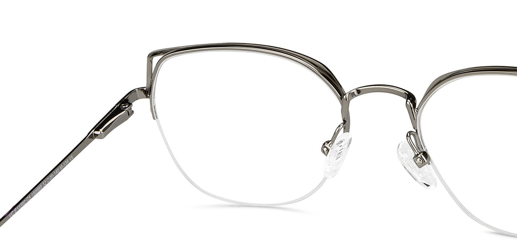 Half Rim Eyeglasses-Frame Cat Eye--EG Half Rim Eyeglasses-Frame Cat Eye--EG