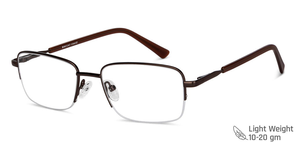 Half Rim Eyeglasses-Frame Rectangle--EG Half Rim Eyeglasses-Frame Rectangle--EG