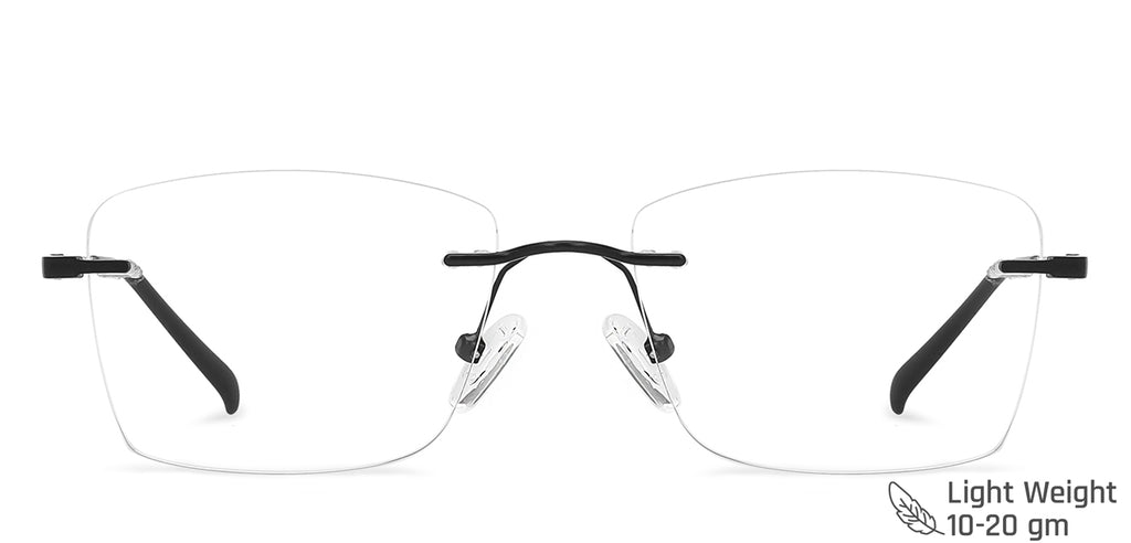 Rimless Eyeglasses-Frame Rectangle--EG Rimless Eyeglasses-Frame Rectangle--EG