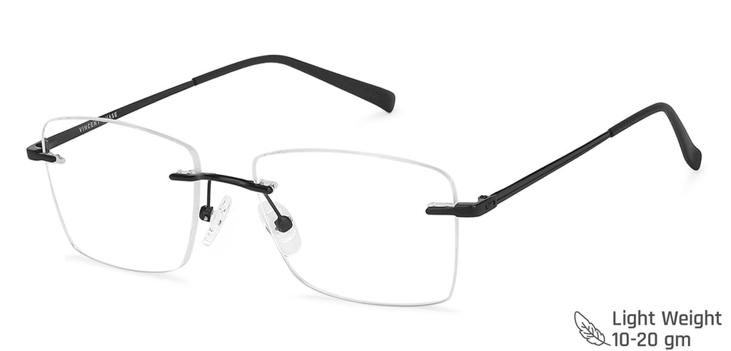 Rimless Eyeglasses-Frame Rectangle--EG Rimless Eyeglasses-Frame Rectangle--EG