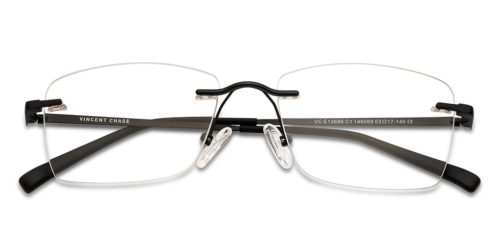 Rimless Eyeglasses-Frame Rectangle--EG Rimless Eyeglasses-Frame Rectangle--EG