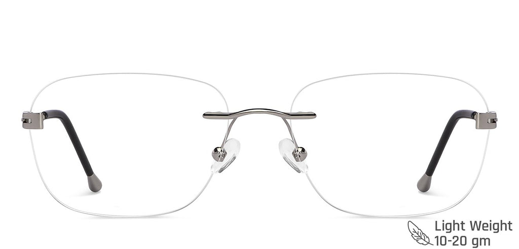 Rimless Eyeglasses-Frame Rectangle--EG Rimless Eyeglasses-Frame Rectangle--EG