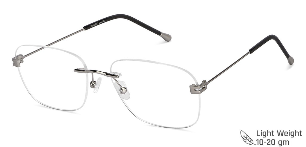 Rimless Eyeglasses-Frame Rectangle--EG Rimless Eyeglasses-Frame Rectangle--EG