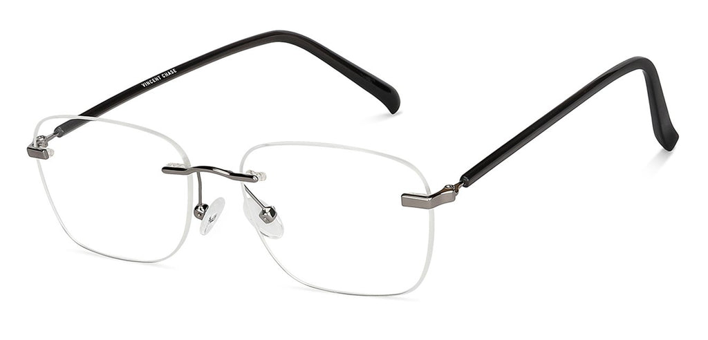 Rimless Eyeglasses-Frame Rectangle--EG Rimless Eyeglasses-Frame Rectangle--EG