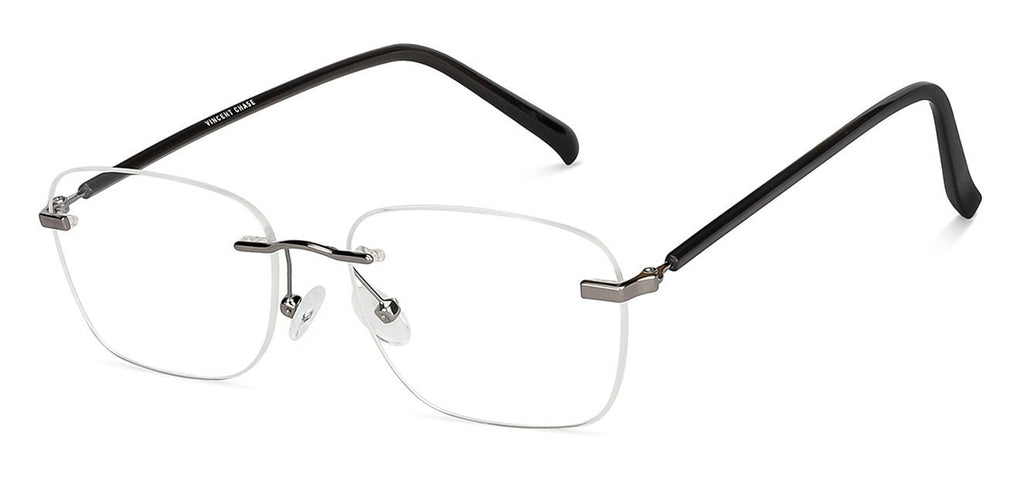 Rimless Eyeglasses-Frame Rectangle--EG Rimless Eyeglasses-Frame Rectangle--EG