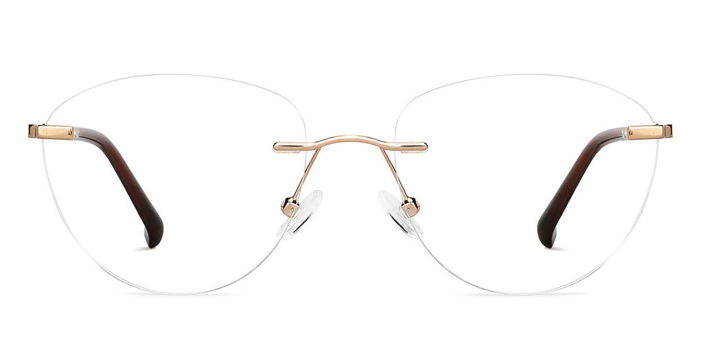 Rimless Eyeglasses-Frame Cat Eye--EG Rimless Eyeglasses-Frame Cat Eye--EG