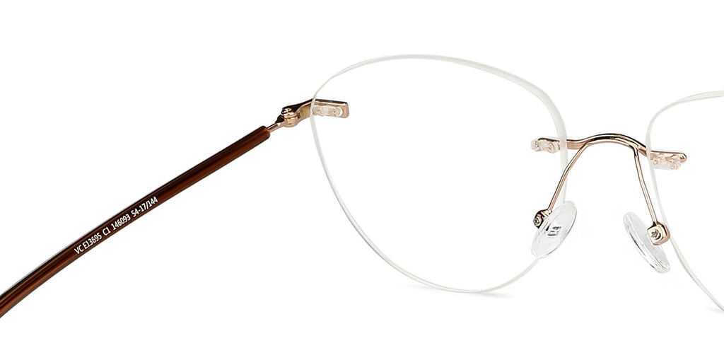 Rimless Eyeglasses-Frame Cat Eye--EG Rimless Eyeglasses-Frame Cat Eye--EG