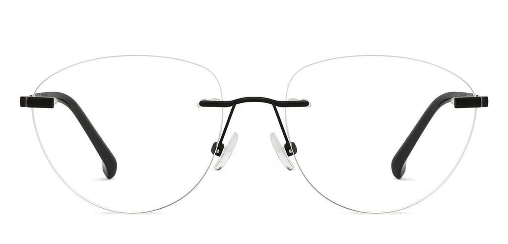 Rimless Eyeglasses-Frame Cat Eye--EG Rimless Eyeglasses-Frame Cat Eye--EG