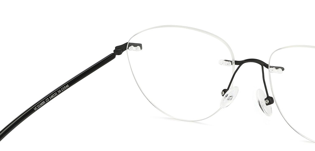 Rimless Eyeglasses-Frame Cat Eye--EG Rimless Eyeglasses-Frame Cat Eye--EG