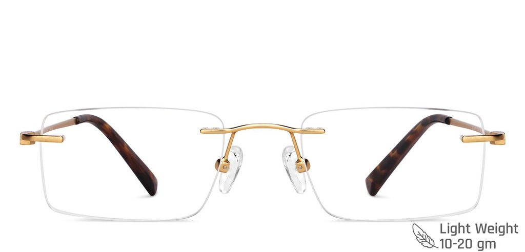 Rimless Eyeglasses-Frame Rectangle--EG Rimless Eyeglasses-Frame Rectangle--EG