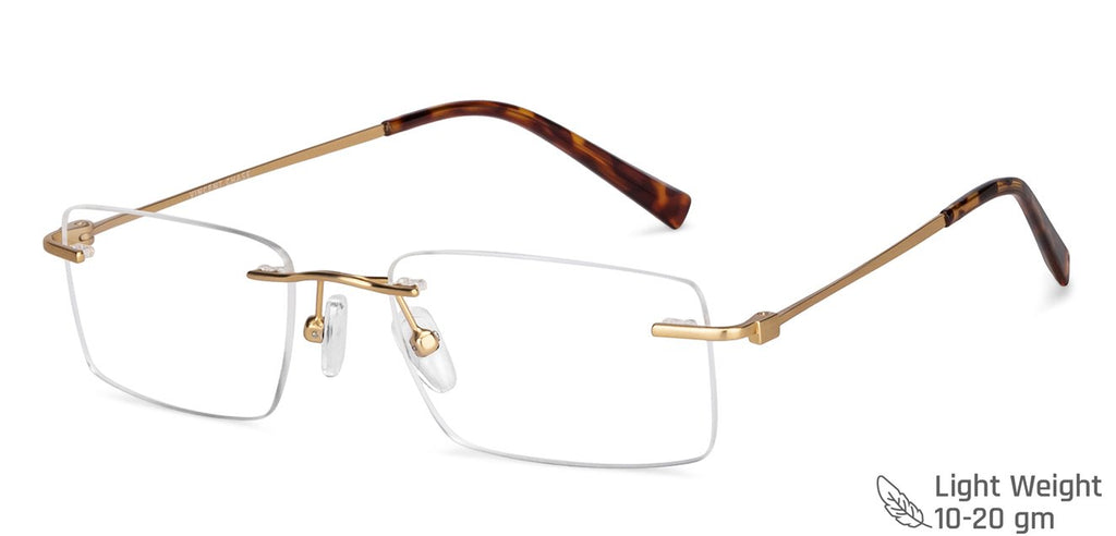 Rimless Eyeglasses-Frame Rectangle--EG Rimless Eyeglasses-Frame Rectangle--EG
