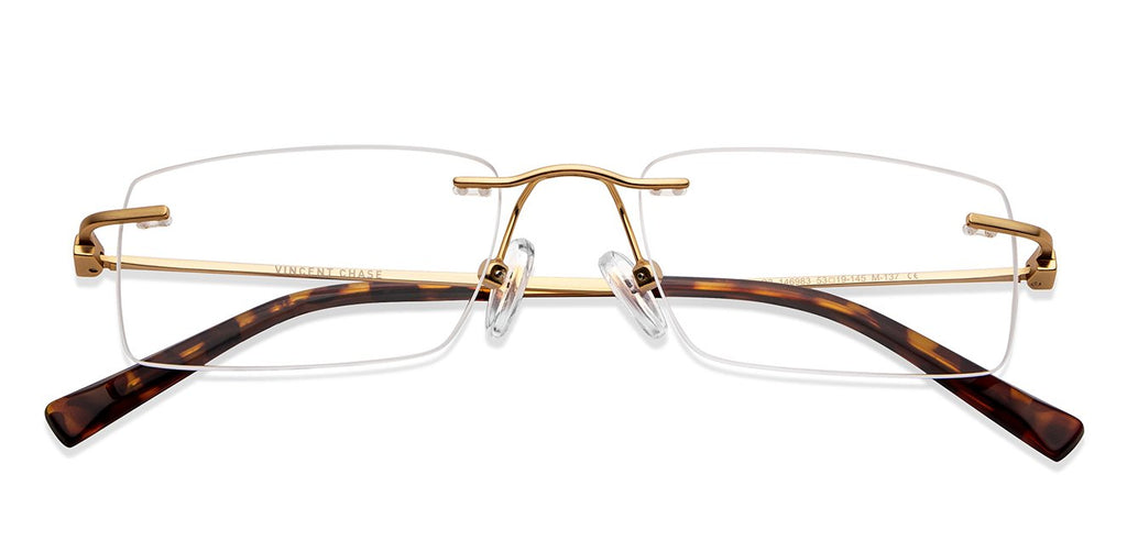 Rimless Eyeglasses-Frame Rectangle--EG Rimless Eyeglasses-Frame Rectangle--EG