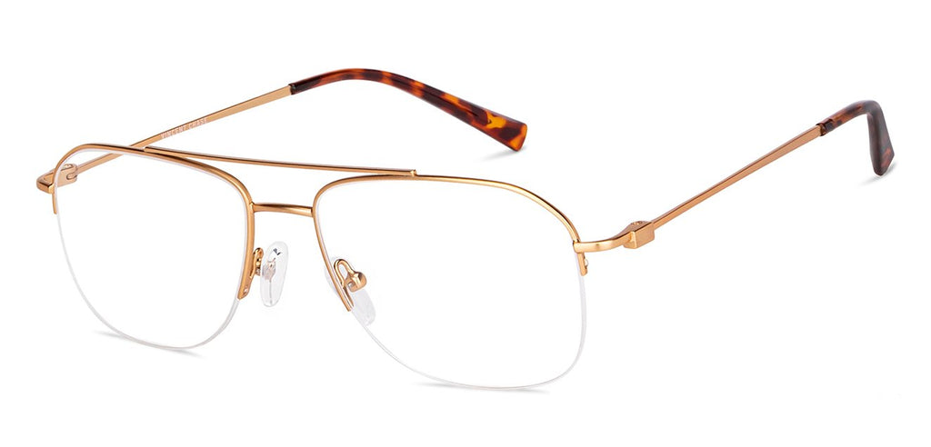 Half Rim Eyeglasses-Frame Square--EG Half Rim Eyeglasses-Frame Square--EG