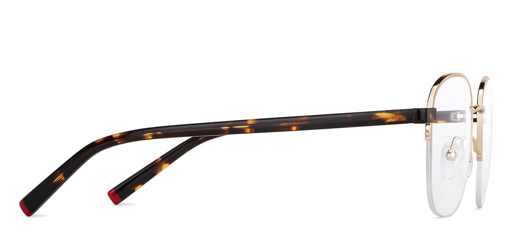 Half Rim Eyeglasses-Frame Round--EG Half Rim Eyeglasses-Frame Round--EG