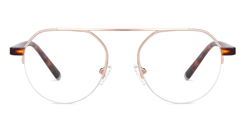 Half Rim Eyeglasses-Frame Round--EG Half Rim Eyeglasses-Frame Round--EG