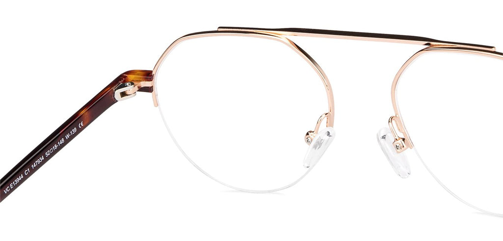 Half Rim Eyeglasses-Frame Round--EG Half Rim Eyeglasses-Frame Round--EG