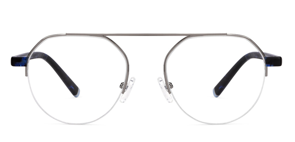 Half Rim Eyeglasses-Frame Round--EG Half Rim Eyeglasses-Frame Round--EG