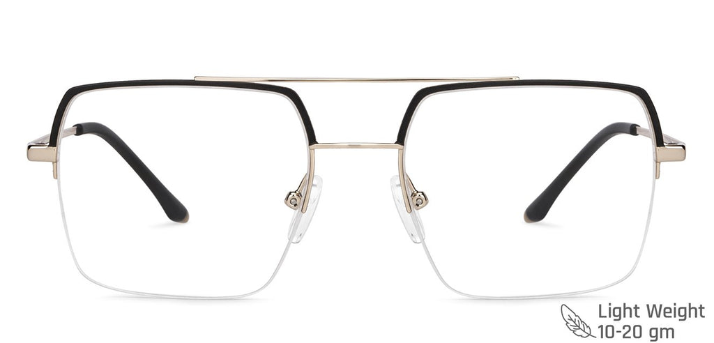 Half Rim Eyeglasses-Frame Rectangle--EG Half Rim Eyeglasses-Frame Rectangle--EG