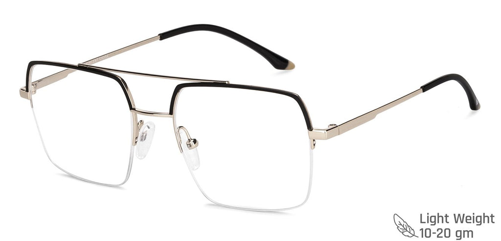 Half Rim Eyeglasses-Frame Rectangle--EG Half Rim Eyeglasses-Frame Rectangle--EG