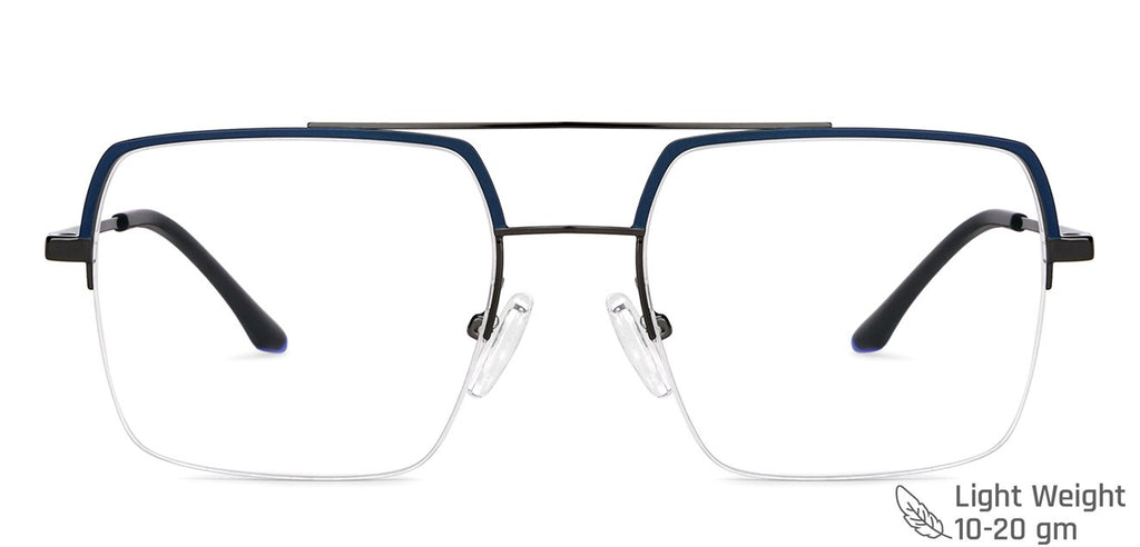 Half Rim Eyeglasses-Frame Rectangle--EG Half Rim Eyeglasses-Frame Rectangle--EG