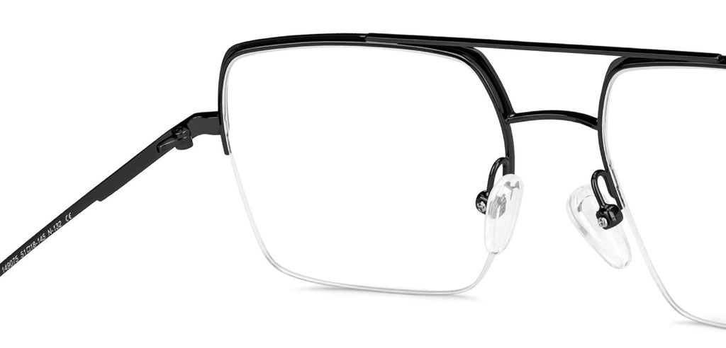 Half Rim Eyeglasses-Frame Rectangle--EG Half Rim Eyeglasses-Frame Rectangle--EG
