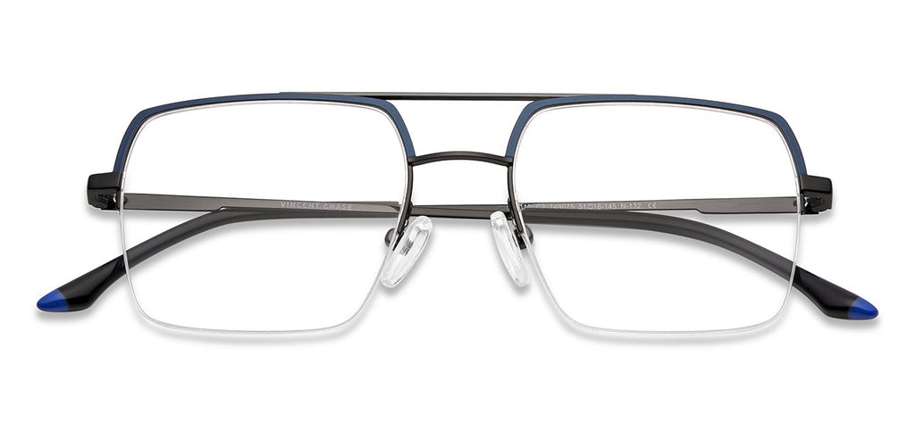 Half Rim Eyeglasses-Frame Rectangle--EG Half Rim Eyeglasses-Frame Rectangle--EG
