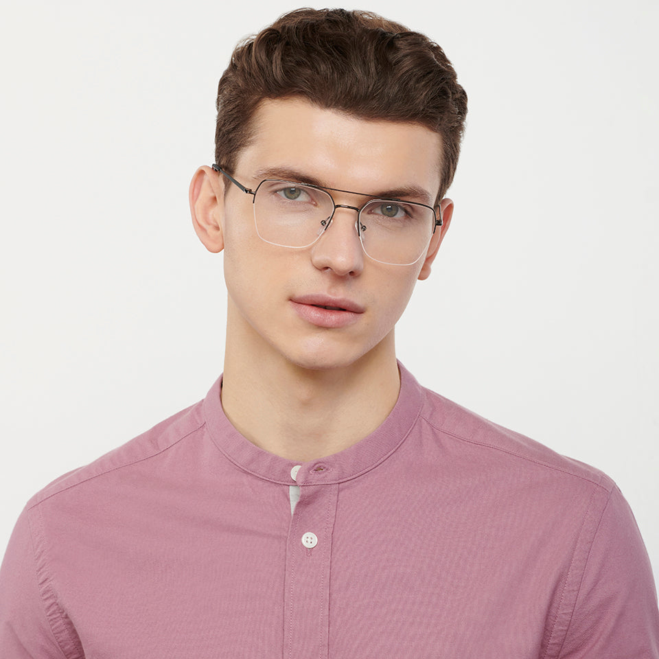 Half Rim Eyeglasses-Frame Geometric--EG Half Rim Eyeglasses-Frame Geometric--EG