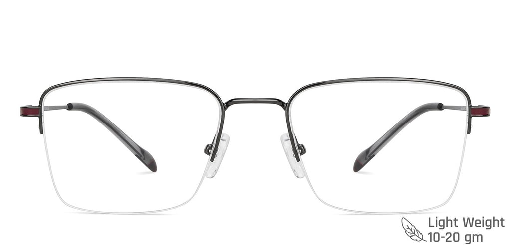 Half Rim Eyeglasses-Frame Rectangle--EG Half Rim Eyeglasses-Frame Rectangle--EG
