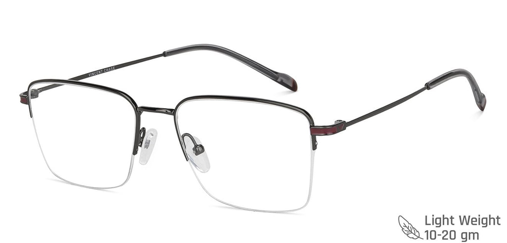 Half Rim Eyeglasses-Frame Rectangle--EG Half Rim Eyeglasses-Frame Rectangle--EG