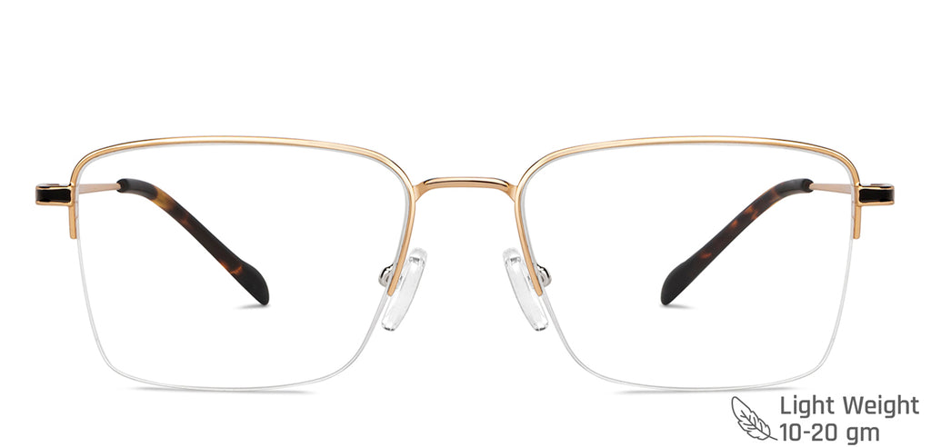Half Rim Eyeglasses-Frame Rectangle--EG Half Rim Eyeglasses-Frame Rectangle--EG