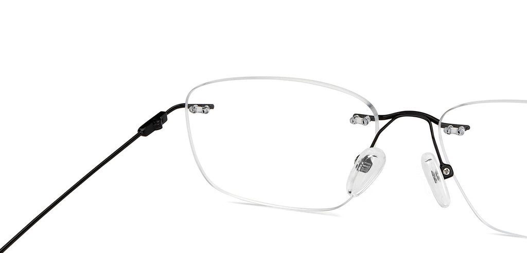 Rimless Eyeglasses-Frame Rectangle--EG Rimless Eyeglasses-Frame Rectangle--EG