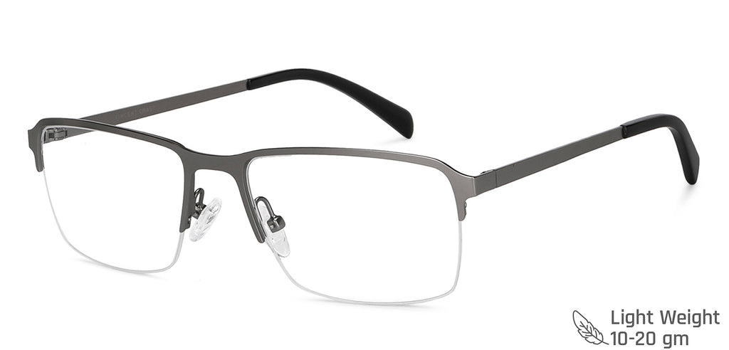 Half Rim Eyeglasses-Frame Rectangle--EG Half Rim Eyeglasses-Frame Rectangle--EG