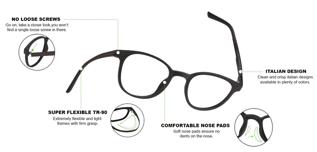 Blue Light Eyeglasses For Women-Frame Round--EG Blue Light Eyeglasses For Women-Frame Round--EG