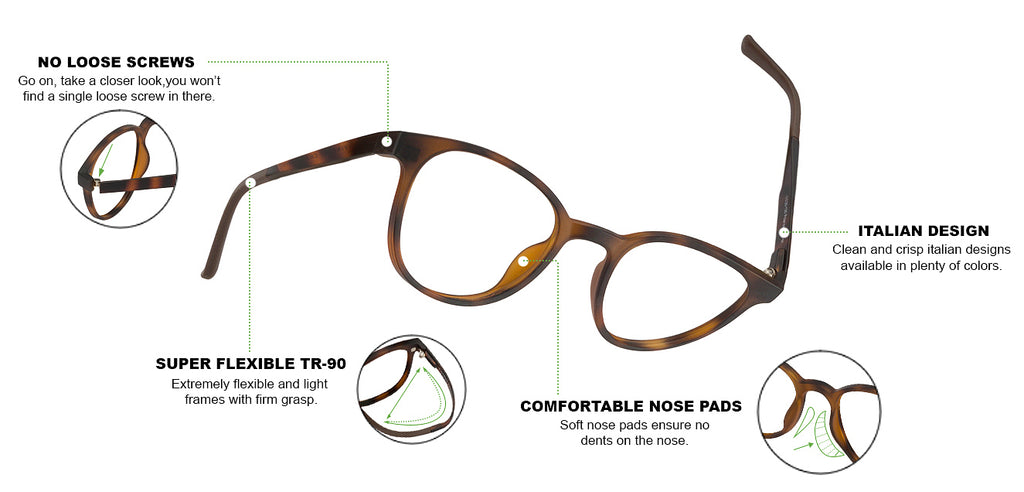 Blue Light Eyeglasses For Women-Frame Round--EG Blue Light Eyeglasses For Women-Frame Round--EG