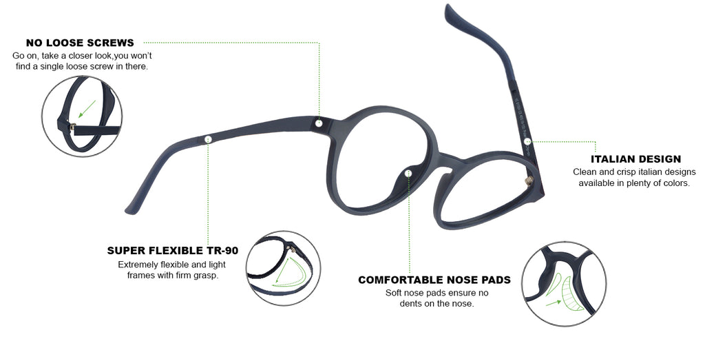 Blue Light Eyeglasses For Women-Frame Round--EG Blue Light Eyeglasses For Women-Frame Round--EG