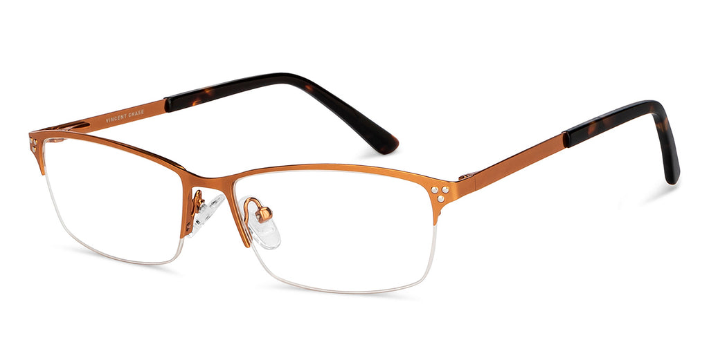 Half Rim Eyeglasses-Frame Rectangle--EG
