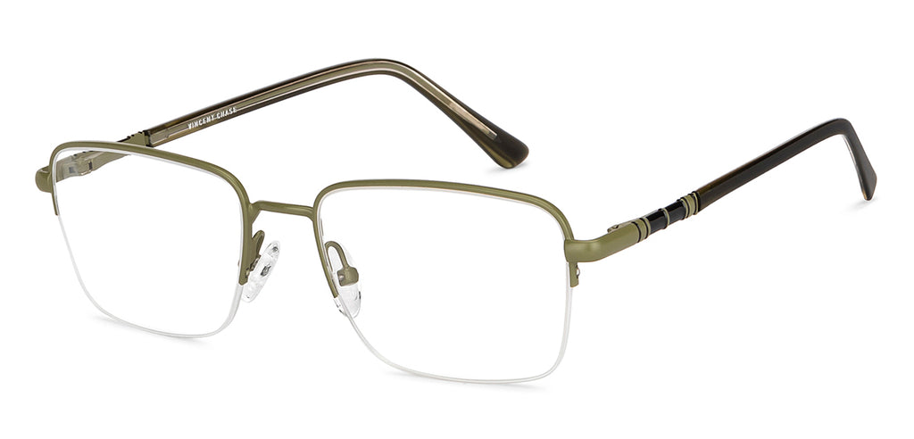 Half Rim Eyeglasses-Frame Rectangle--EG