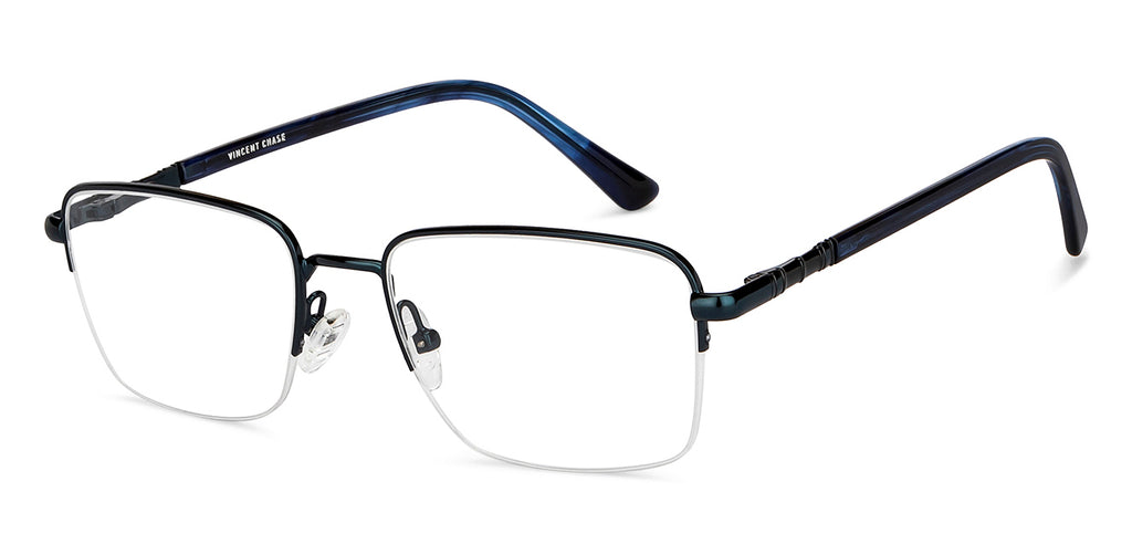 Half Rim Eyeglasses-Frame Rectangle--EG