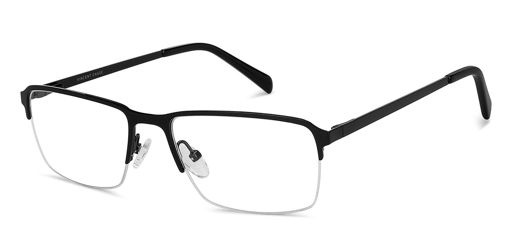 Half Rim Eyeglasses-Frame Rectangle--EG