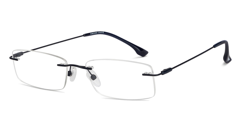 Rimless Eyeglasses-Frame Rectangle--EG