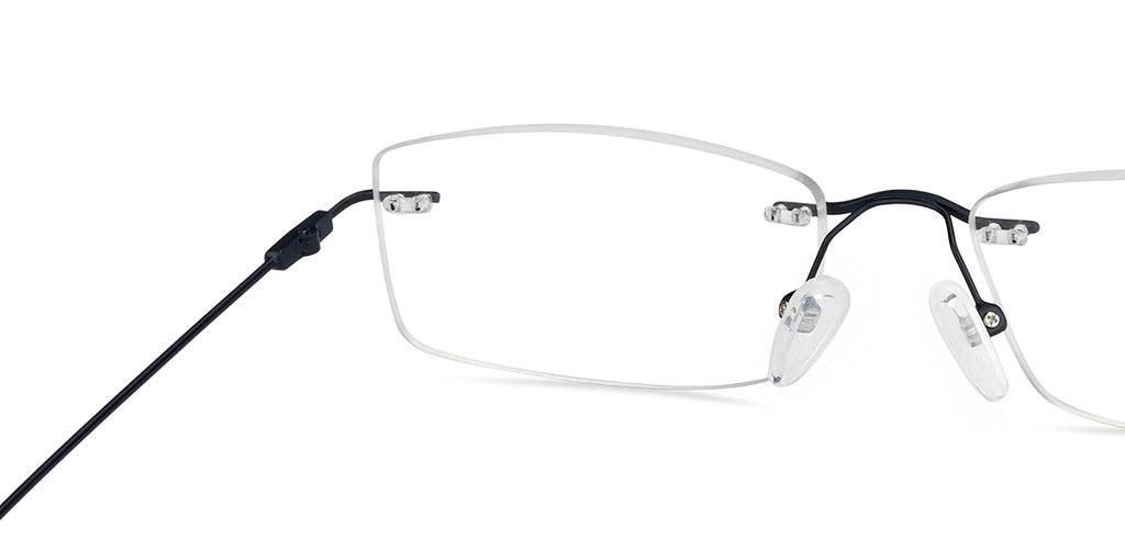 Rimless Eyeglasses-Frame Rectangle--EG