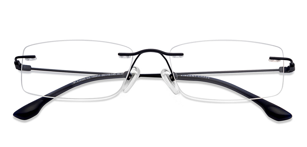 Rimless Eyeglasses-Frame Rectangle--EG