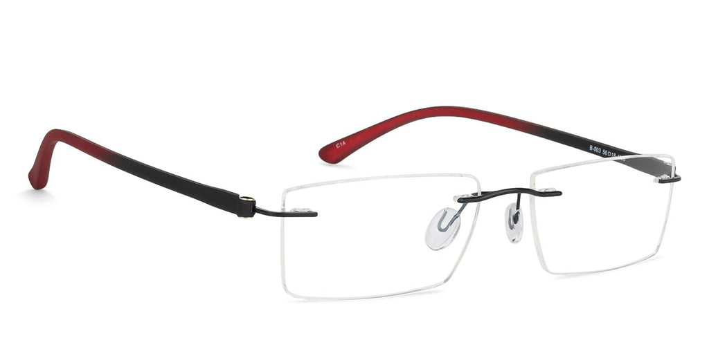 Rimless Eyeglasses-Frame Rectangle--EG