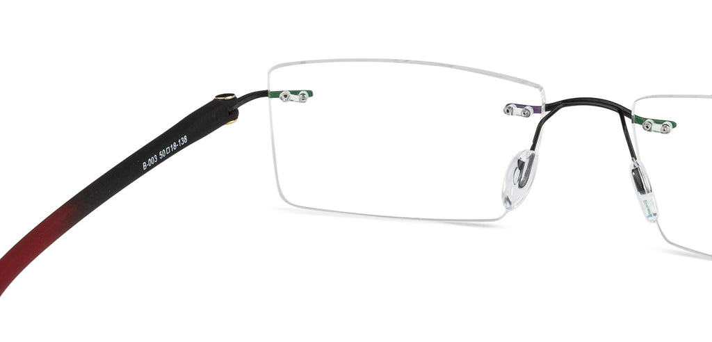Rimless Eyeglasses-Frame Rectangle--EG