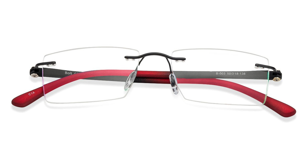 Rimless Eyeglasses-Frame Rectangle--EG