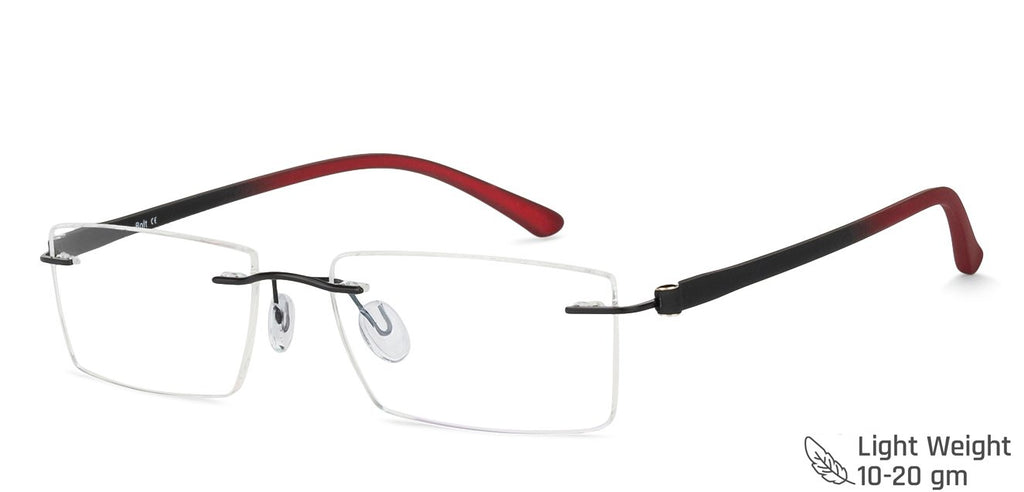 Rimless Eyeglasses-Frame Rectangle--EG