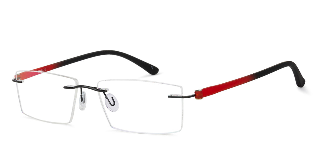 Rimless Eyeglasses-Frame Rectangle--EG